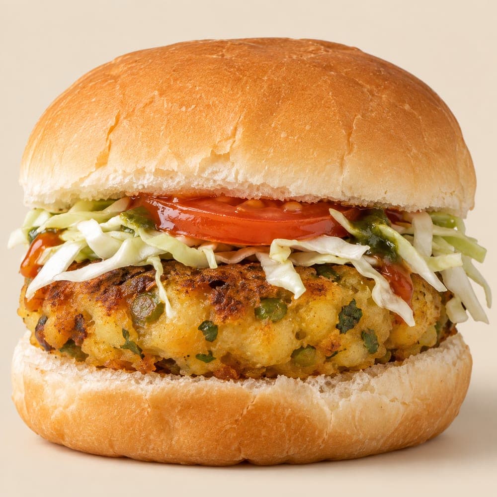Aangan Aloo Tikki Veg Burger